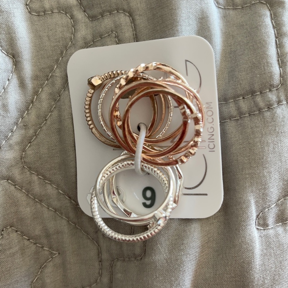 Gold and Sliver ring set